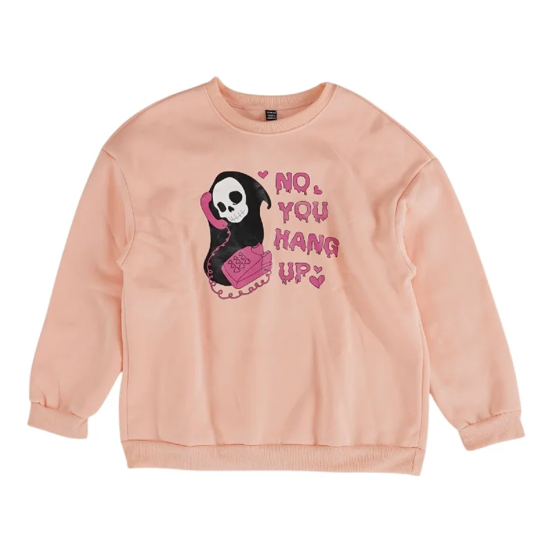 Pink Solid Sweatshirt Hoodie with Hem Ribbing Snug Secure