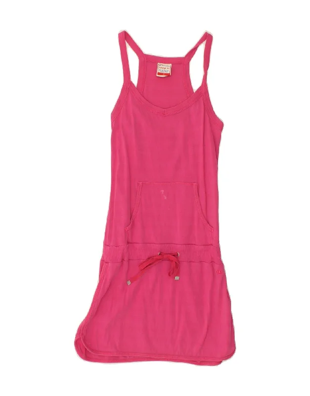 CHAMPION Womens Herritage Fit Drop Waist Dress UK 8 Small Pink Tunics Review highly