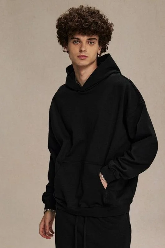Heavy Fleece Hoodie Hoodie with Metallic Shiny Futuristic