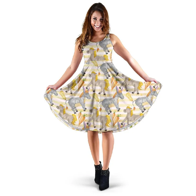 Donkey Pattern Print Dress Tunics Gym athletic