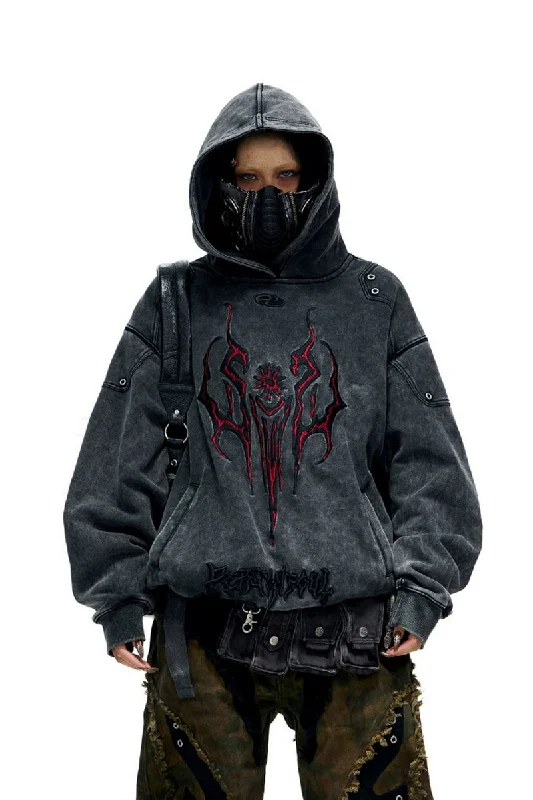 Totem Heavy Gray Hoodie Hoodie with Drawcord Adjustable Secure