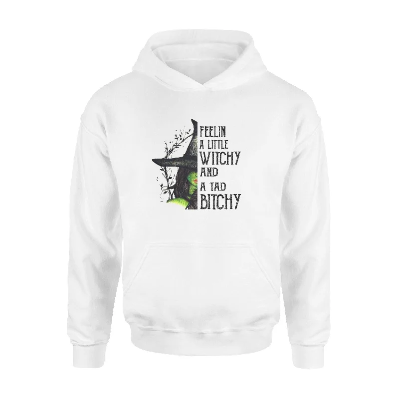 Witch Feelin A Little Witchy - Standard Hoodie Hoodie with Zipper Placket Modern Functional