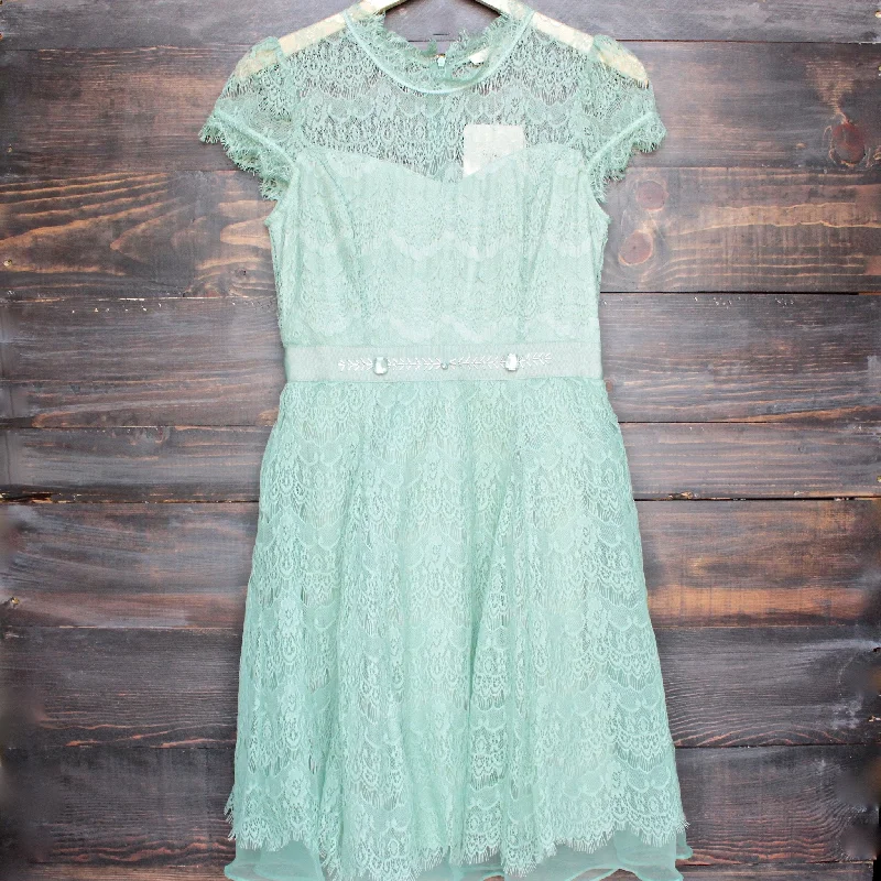 Final Sale - Belle of the Ball Dress by Ryu in Sage Tunics Floral girly