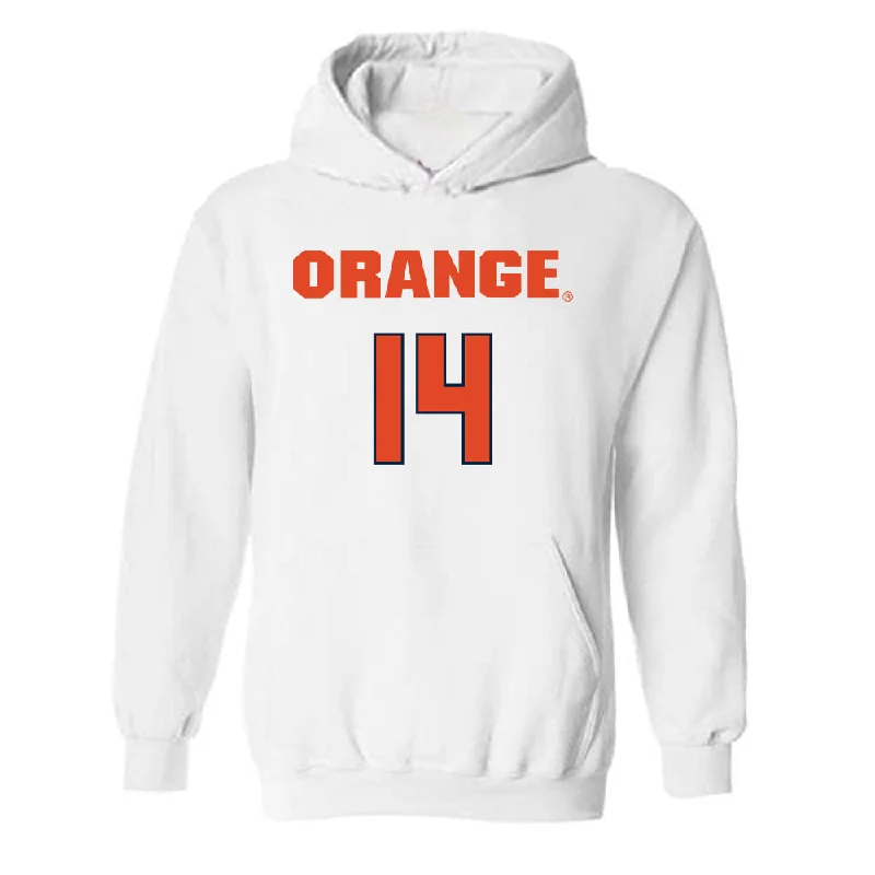 Syracuse - NCAA Women's Basketball : Shy Hawkins - Classic Shersey Hooded Sweatshirt Hoodie with Double Zipper Versatile Adjustable