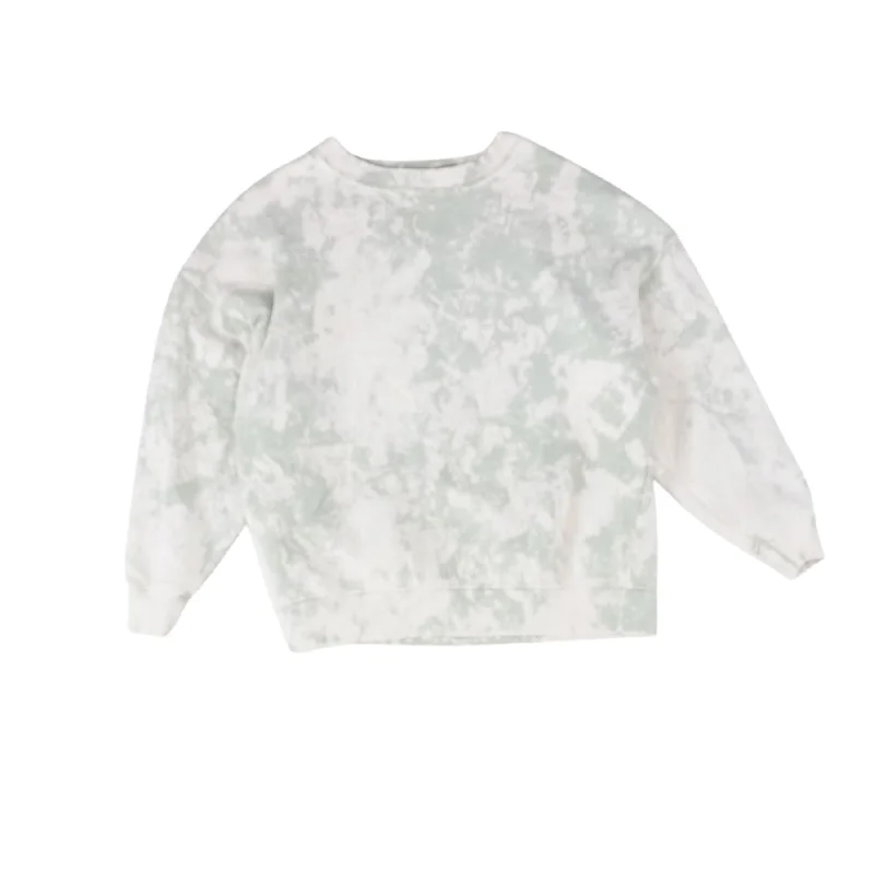 Green Tie Dye Sweatshirt Hoodie with Belted Waist Structured Tailored