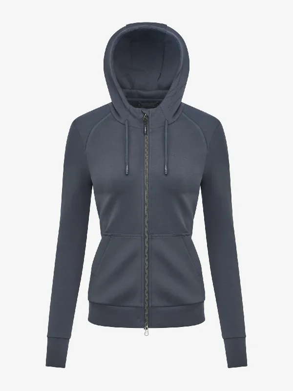 LeMieux Tabi Hoodie Zip Through Dusk Blue Hoodie with Embroidery Detailed Premium