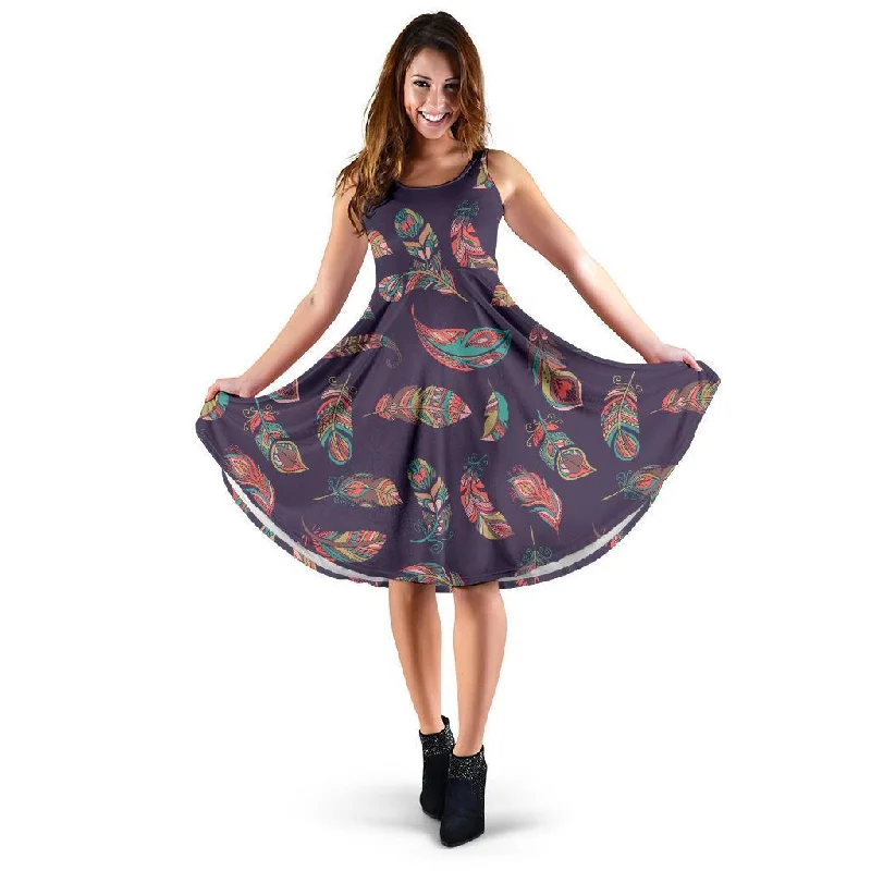 Dream Catcher Boho Feather Dress Tunics Chinos classic