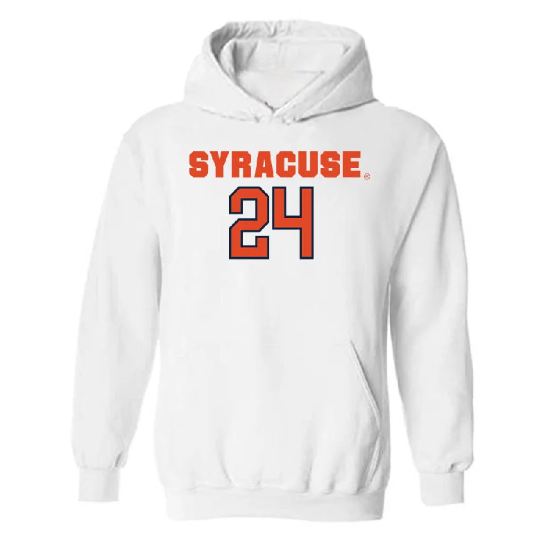 Syracuse - NCAA Women's Basketball : Dominique Camp - Classic Shersey Hooded Sweatshirt Hoodie with Longline Fit Extended Stylish