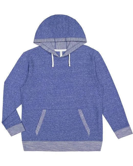 LAT Adult Harborside Melange French Terry Hooded Sweatshirt 6779 Hoodie with Puffed Sleeves Voluminous Trendy