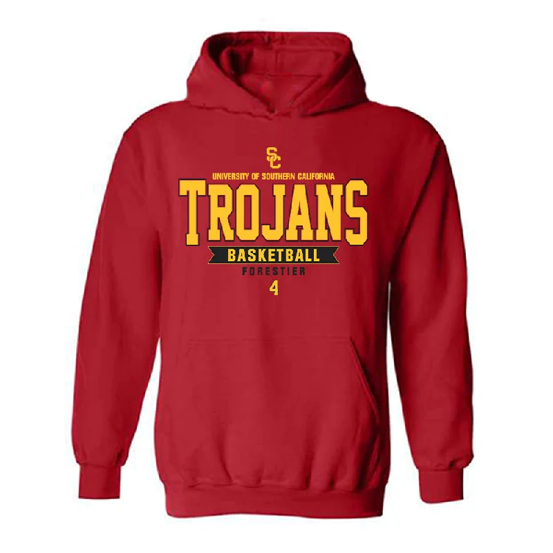 USC - NCAA Women's Basketball : Rian Forestier - Classic Fashion Shersey Hooded Sweatshirt Hoodie Jacket Zipper Layering