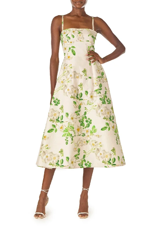 Floral Sleeveless Day Dress Tunics Party sparkling