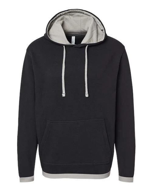 LAT The Statement Fleece Hoodie 6996 Hoodie with Button Placket Classic Preppy