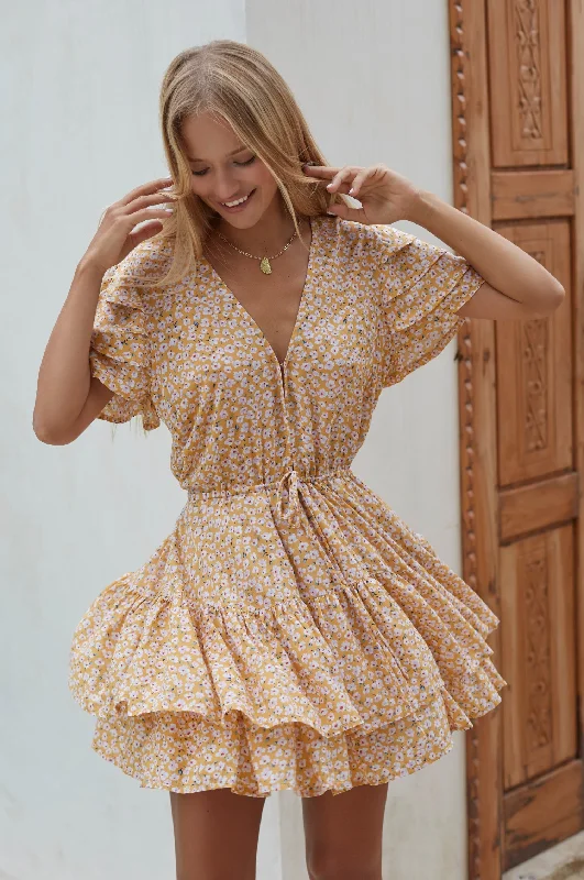 Bonfire Layered Frill Dress Tunics Ceremony elegant