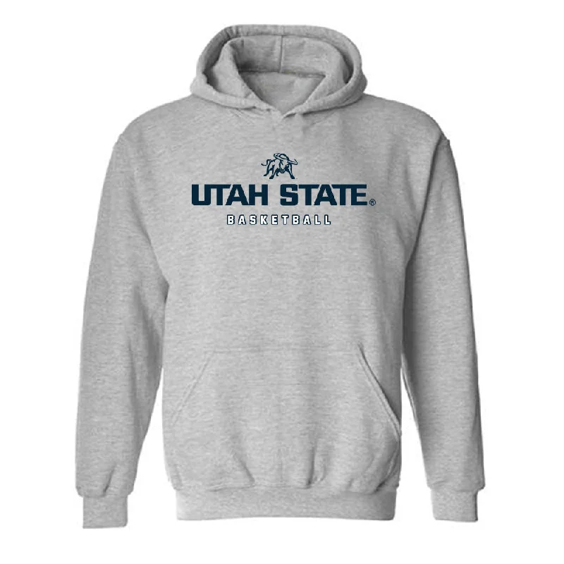 Utah State - NCAA Women's Basketball : Ivory Finley - Hooded Sweatshirt Hoodie with Snap Buttons Easy Quick