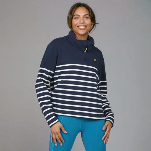 Toggi Barker Sweatshirt Navy & White Hoodie with Elastic Waist Stretchable Comfortable