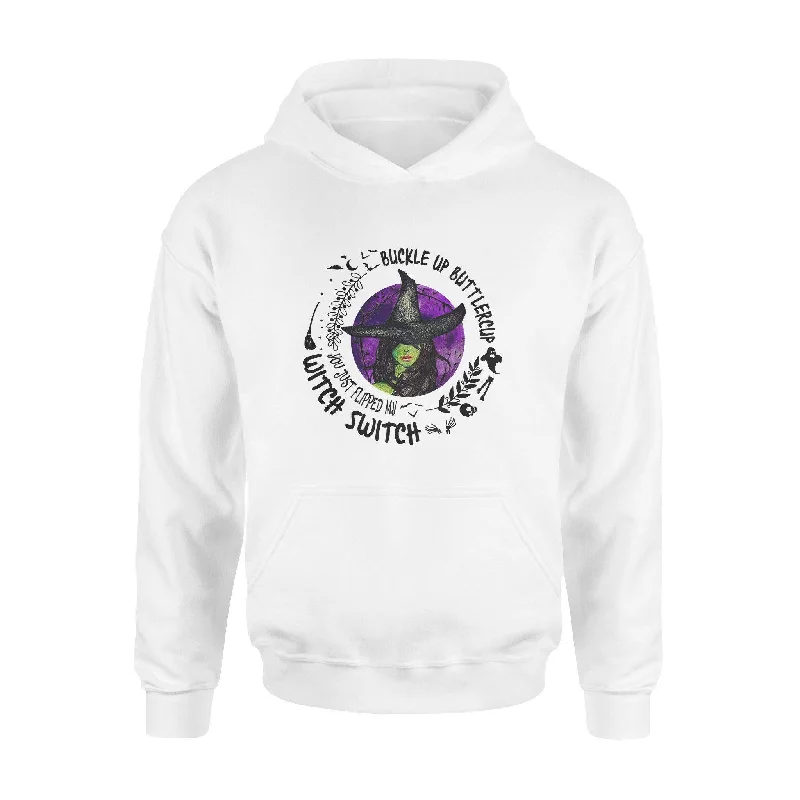 Witch Flipped My Witch Switch - Standard Hoodie Hoodie with Side Slits Relaxed Casual