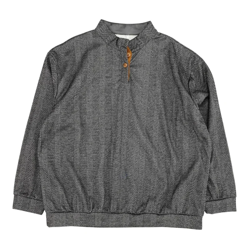 Black Chevron Sweatshirt Hoodie with Emblem Brand Identity