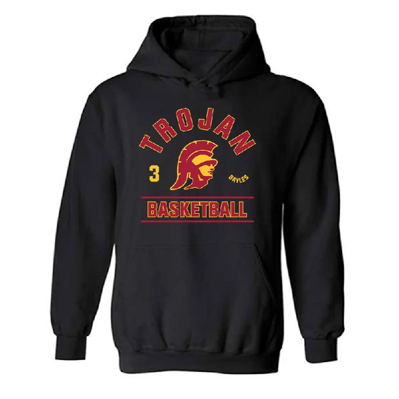 USC - NCAA Women's Basketball : Aaliyah Gayles - Classic Fashion Shersey Hooded Sweatshirt Hoodie with High Neck Warm Protective