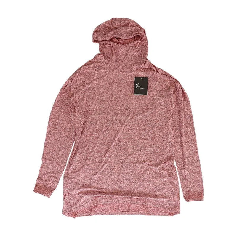 Red Solid Hoodie Hoodie with Hem Drawcord Adjustable Customizable