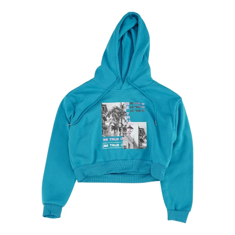 Green Graphic Hoodie Hoodie with Typography Text Message
