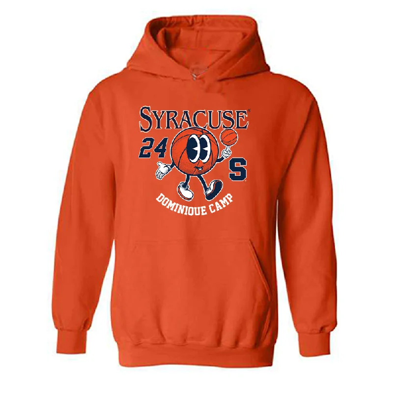 Syracuse - NCAA Women's Basketball : Dominique Camp - Fashion Shersey Hooded Sweatshirt Hoodie with Mock Neck Collared Structured