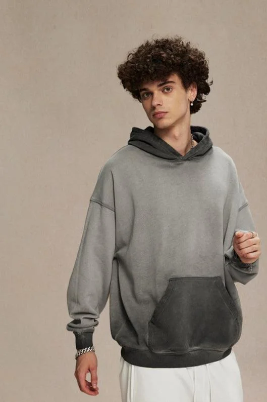 Lightweight Washed Hoodie Hoodie with Drawcord Adjustable Secure