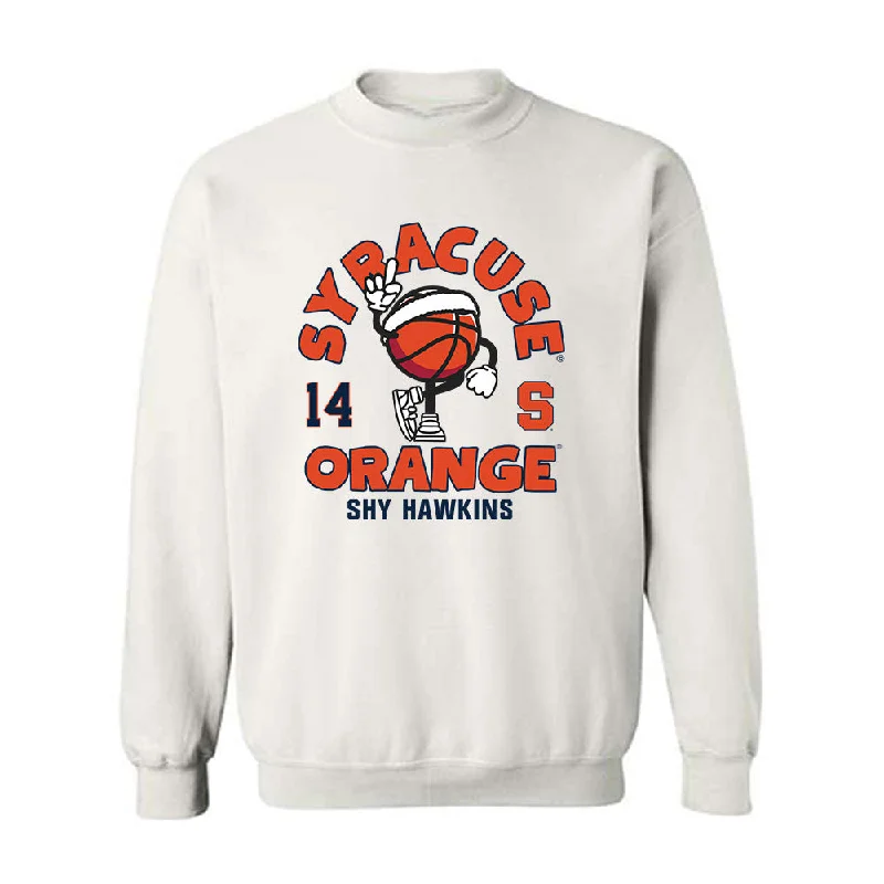 Syracuse - NCAA Women's Basketball : Shy Hawkins - Fashion Shersey Crewneck Sweatshirt Hoodie with Hem Embroidery Detailed Premium