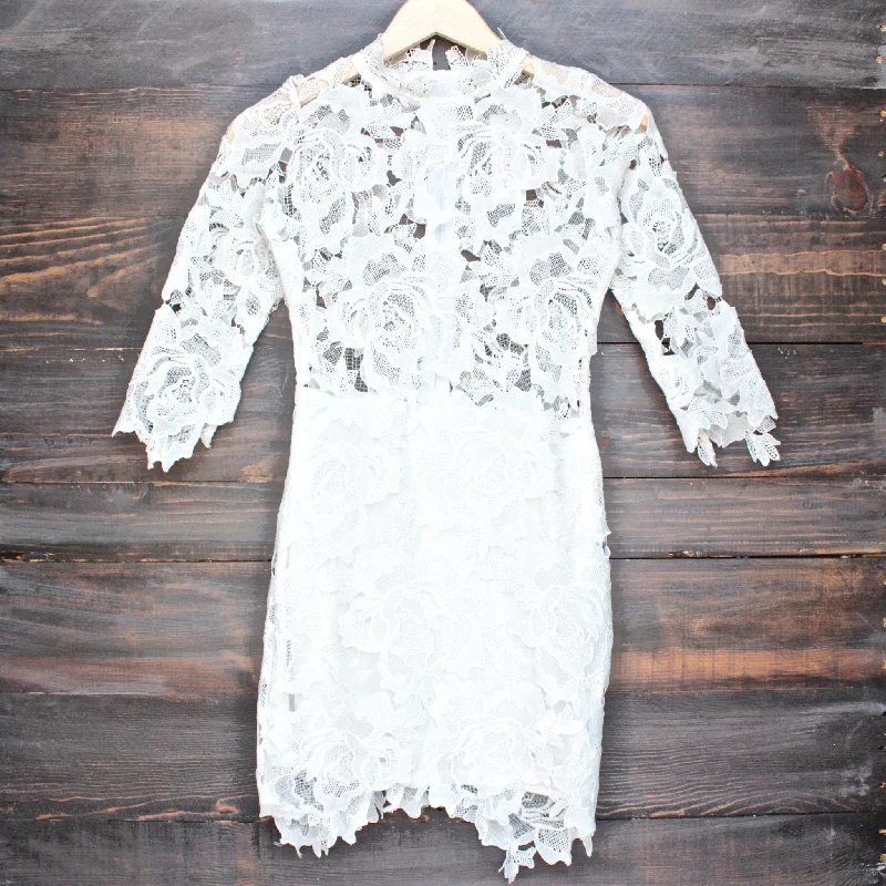 Lioness - Killer Lace Dress in White Tunics Travel practical