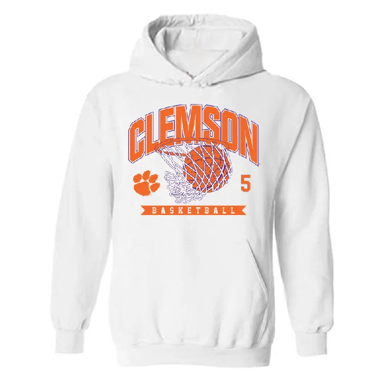 Clemson - NCAA Women's Basketball : Hannah Kohn - Sports Shersey Hooded Sweatshirt Hoodie with Hem Drawcord Adjustable Customizable
