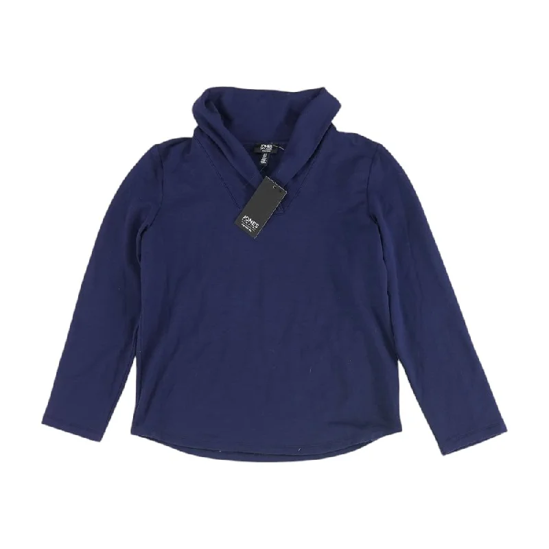 Indigo Solid Hoodie Hoodie with Puffed Sleeves Voluminous Trendy