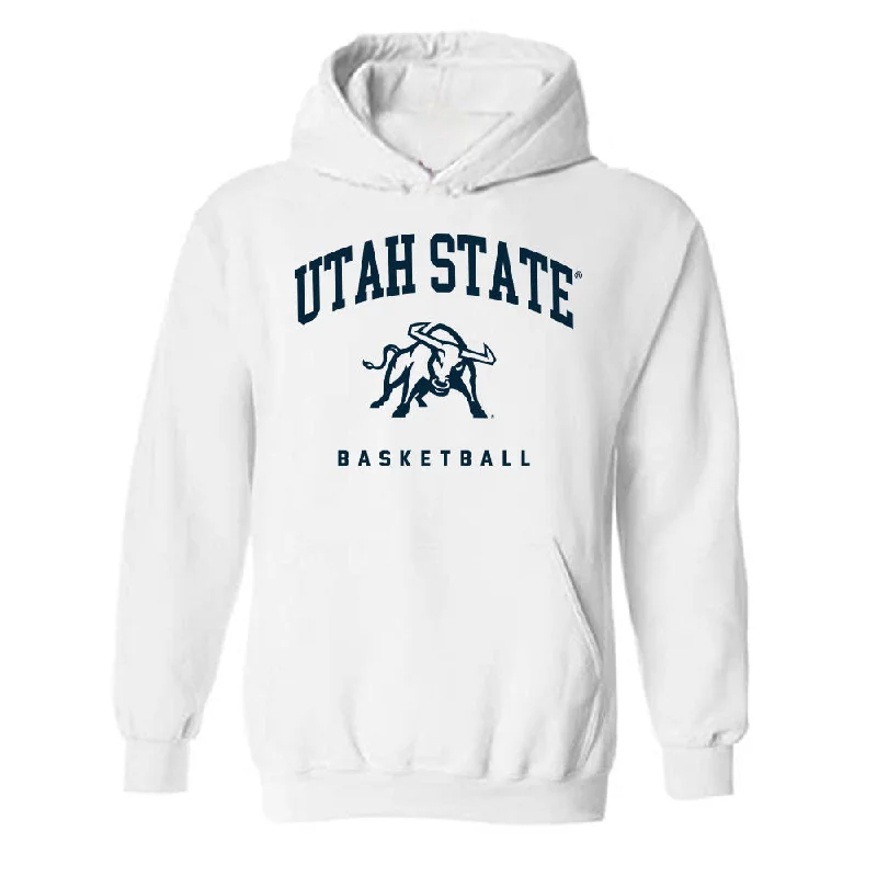 Utah State - NCAA Women's Basketball : Ava Smith - Hooded Sweatshirt Hoodie with Double Zipper Versatile Adjustable