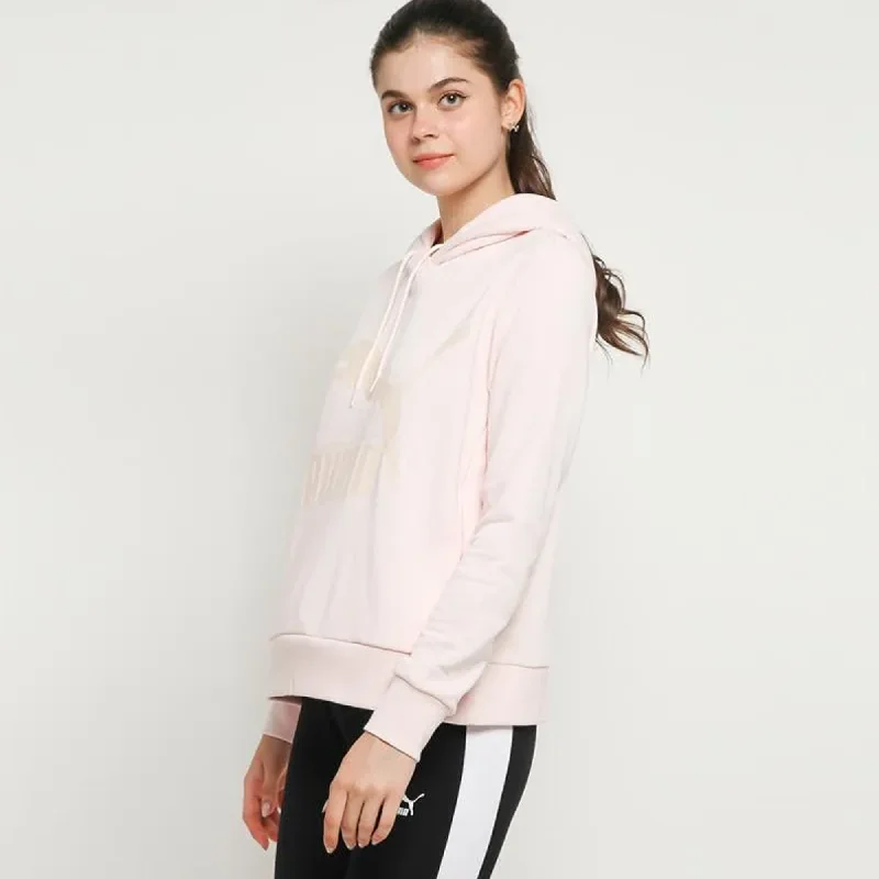 Women's Puma Classic Logo Hoodie Hoodie with Longline Fit Extended Stylish