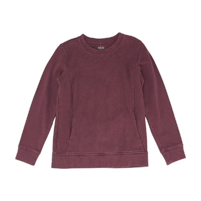 Purple Solid Sweatshirt Hoodie with Oversized Fit Loose Comfortable
