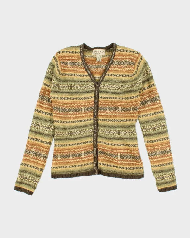 Vintage Jones New York Wool Cardigan - S Cashmere Blend Cotton Blend Poly Blend