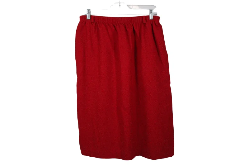 Alfred Dunner Red Skirt | 16 denim skirt trendy