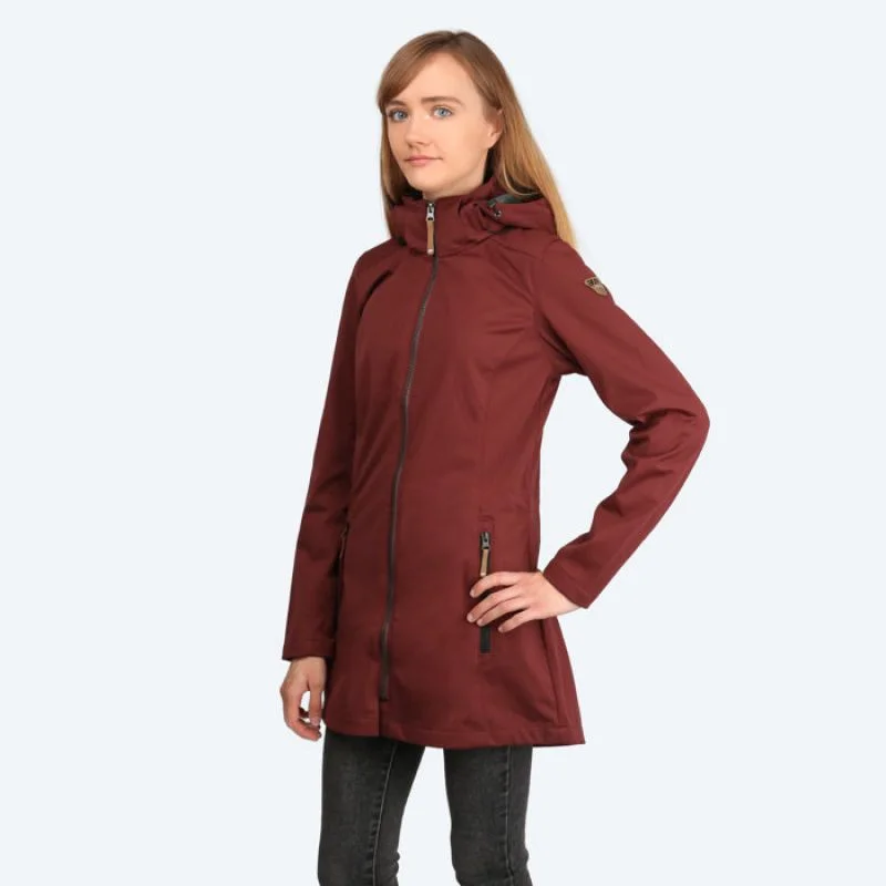Icepeak Womens Pukalani Jacket - Brown Fitted Jacket Loose Jacket Oversized Jacket