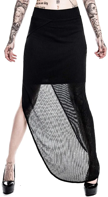 Killstar - Women's Black Net Skirt spandex blend skirt