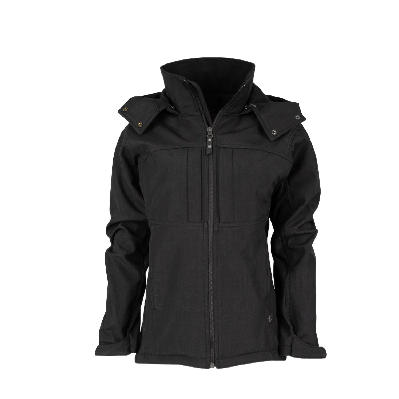 STS Ranchwear Womens Weston Black Poly/Spandex Softshell Jacket Bomber Jacket Anorak Windbreaker