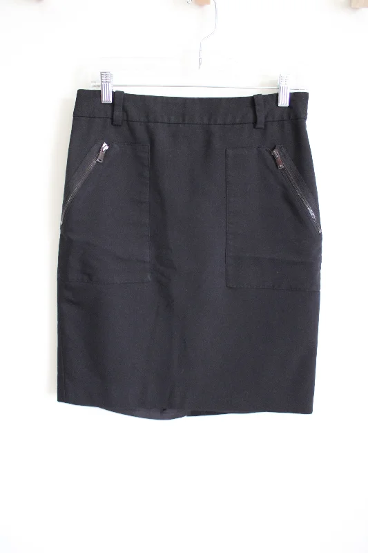 Ann Taylor Black Pocket Skirt | 4 chiffon skirt airy