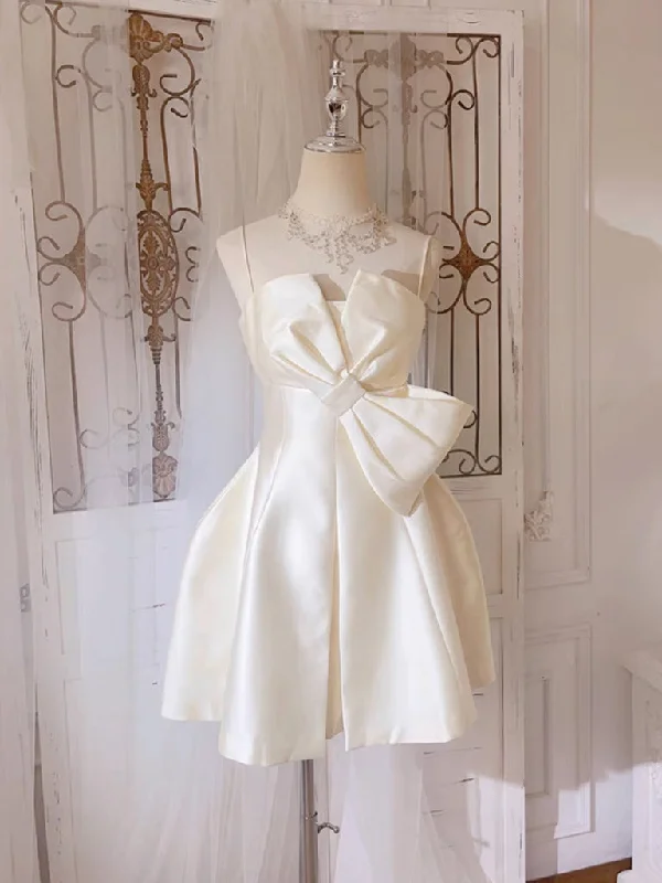 Cute Light Champagne Short Party Dress, Cute Prom Dress Tunics Canvas sturdy