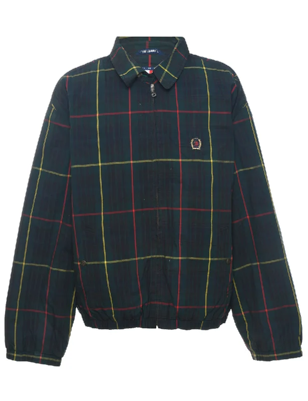 Tommy Hilfiger Checked 1990s Multi-Colour Jacket - XL Chenille Jacket Brocade Jacket Lace Jacket