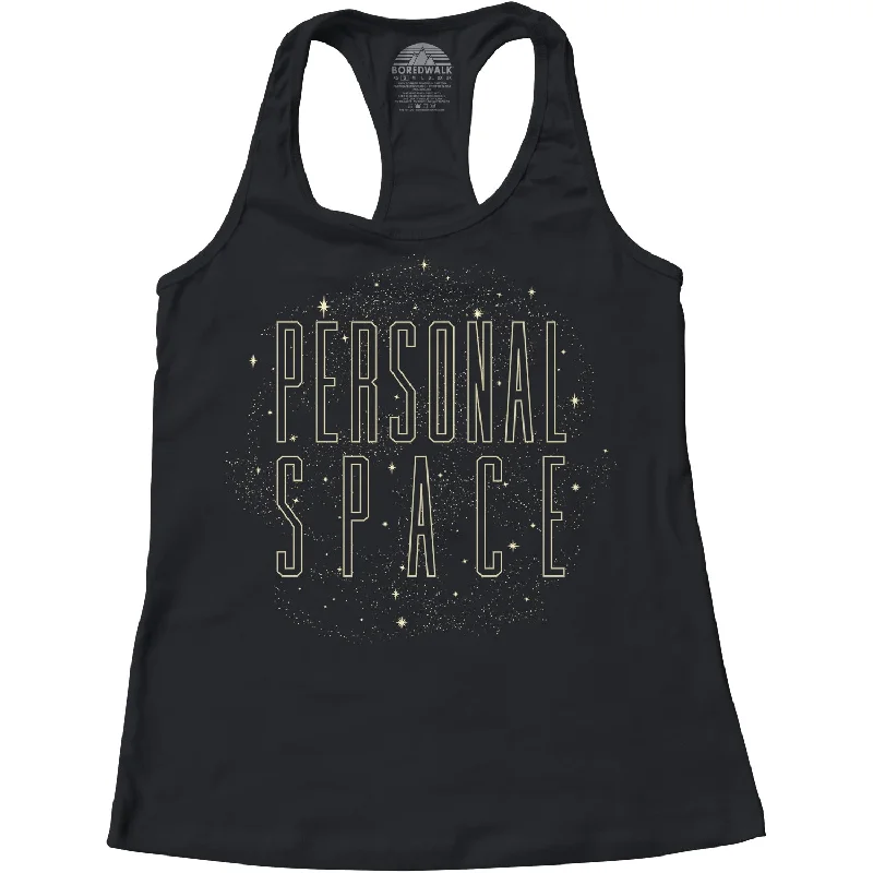 Women's Personal Space Racerback Tank Top high neck tank