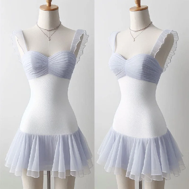 Cute Straps A-Line Sweetheart Neck Short Party Dress Homecoming Dress, D520 Tunics Travel practical