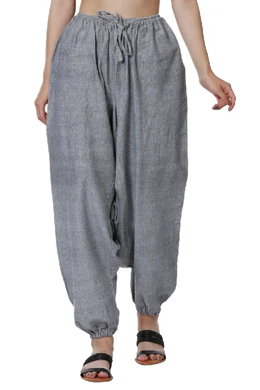 Women's Harem Pants | Grey | Fits Waist Size 28" to 36" Fashionable Jogger Pants