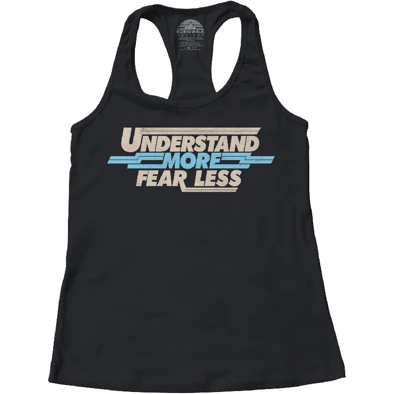 Women's Understand More Fear Less Racerback Tank Top cotton tank top