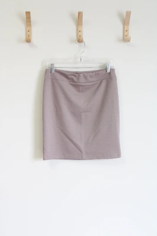 Rekucci Tan Fitted Skirt denim skirt casual