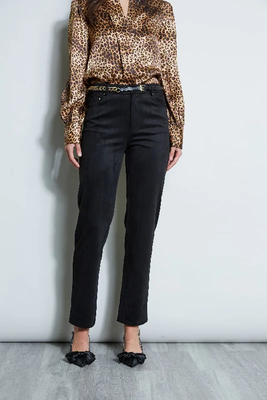 Vegan Suede Pant Chic Black Leggings