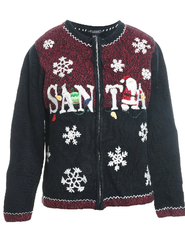 Santa Claus Christmas Cardigan - M Soft Cozy Warm