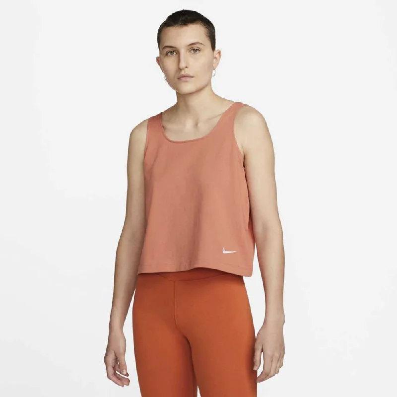 Nike Women's Crop Tank Burnt Orange print tank top
