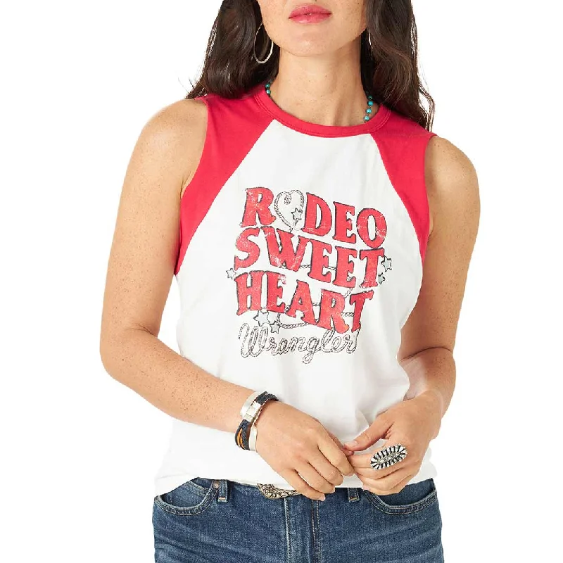 Wrangler Women's Rodeo Sweetheart Raglan Tank Top strappy tank top